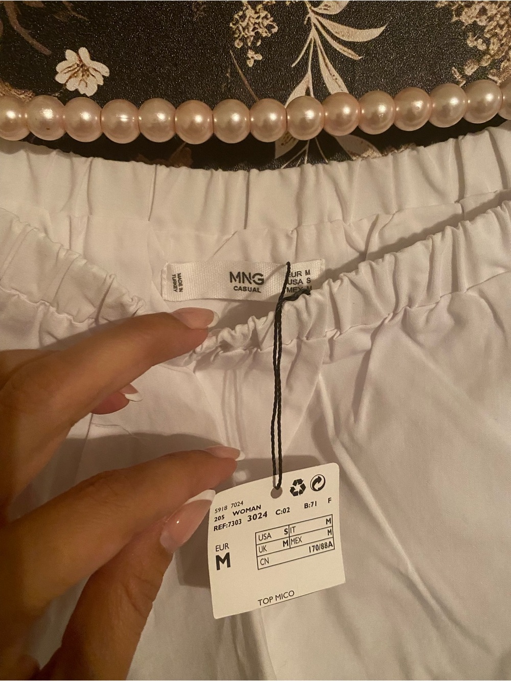 Mango White Off-Shoulder Ruffle Tunic - Picture 5 of 5